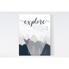 Ninastore Orman Fidanlığı Baskısı: Dağları ve Ağaçları Keşfedin Duvar Sanatı