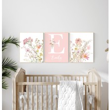 Ninastore Suluboya Kır Çiçeği Kreş Baskısı: Bohem Çiçekli Duvar Dekoru