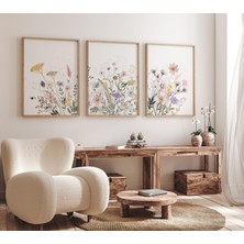 Ninastore Kır Çiçeği Fidanlık Baskısı: Bohem Çiçekli Suluboya Duvar Sanatı