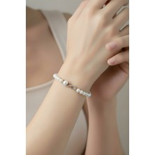 İncihanem Gerçek Inci Bileklik 925 Ayar Gümüş