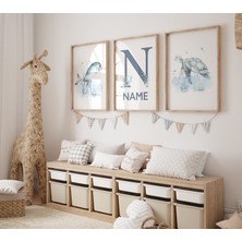 Ninastore Okyanus Kreş Baskıları: Deniz Kaplumbağası ve Balina Sanatı