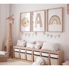 Ninastore Aslan Kreş Baskısı: Bohem Gökkuşağı, Orman Teması