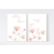 Ninastore Pembe Kır Çiçeği Desenli Çocuk Odası: Bohem Botanik Dekor