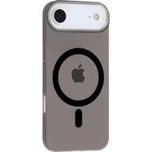 Fuchsia iPhone 17 Air ile Uyumlu PC Blank Kablosuz Şarj Özellikli Kapak - Siyah