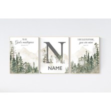 Ninastore Dağ Kreşi Dekoru: Orman Hayvanları Sanat Baskısı