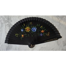 Bambu Çift Taraflı Siyah Yelpaze 12'li Paket