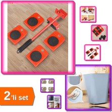 Hereveoyuncak 5 Parça Profesyonel Mobilya Kaydırma Aparatı + 8 Adet Yapışkanlı Eşya Kaydırma Bilyeleri - 2li Set