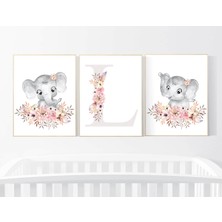 Ninastore Fil Desenli Çocuk Odası: Bohem Çiçekli Kız Odası Dekoru