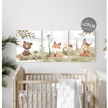 Ninastore Orman Hayvanları Kreşi Baskıları: Tilki, Geyik, Ayı