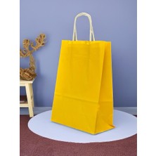 Orbak Kağıtçılık Sarı Renkli Kraft Kağıt Çanta 18X8X24 cm – 1 Adet | Hediye Poşeti & Hediye Paketi