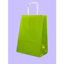 Orbak Kağıtçılık Yeşil Renkli Kraft Kağıt Çanta 18X8X24 cm – 1 Adet | Hediye Poşeti & Hediye Paketi
