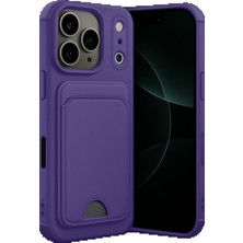 CPT83 Apple iPhone 17 Pro Kelvin Kartvizitli Silikon - Derin Mor