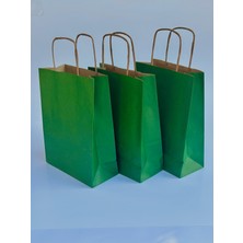 Orbak Kağıtçılık Haki Yeşili Renkli Kraft Kağıt Çanta 18X8X24 cm – 5’li Paket | Hediye Poşeti & Hediye Paketi