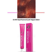 Premium 8.444 Açık Kumral Çok Yoğun Bakır - Kalıcı Krem Saç Boyası 50 G Tüp