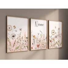 Ninastore Kır Çiçeği Fidanlık Baskısı: Bohem Çiçekli Duvar Sanatı