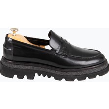 HC MEN CLASSIC Erkek Siyah Deri Loafer Ayakkabı