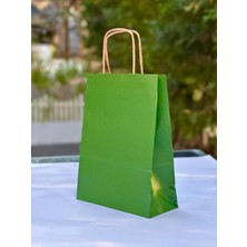 Orbak Kağıtçılık Haki Yeşili Renkli Kraft Kağıt Çanta 18X8X24 cm – 1 Adet | Hediye Poşeti & Hediye Paketi