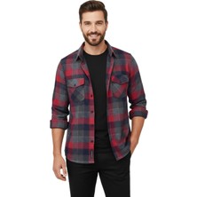 Kamer Erkek Kışlık Slim Fitt Uzun Kol Çift Cep Kapak Gömlek 2417 BGL-ST04798