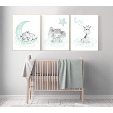 Ninastore Nane Grisi Çocuk Odası Baskıları: Orman Hayvanları Sanatı