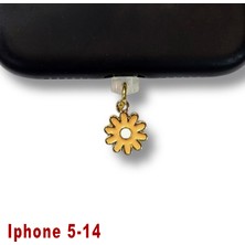 Bsb Papatya Figürlü Telefon Charm Şarj Portu Toz Tıpası Toz Tıkacı Iphone-5-14 IP6507