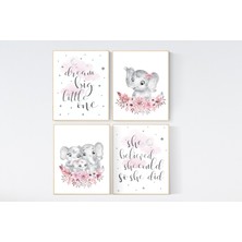 Ninastore Fil Fidanlığı Sanat Baskıları: Bohem Çiçekli Orman Dekoru