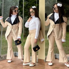 Kokoş Bebek Yeni Sezonun En Gösterişli Kombini - Tam 4\'lü Kombin - Gömlek/ceket/kemer/pantolon - 3/12 Yaş - 31582