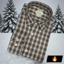 Eren Style Klasik %100 Cotton Uzun Kollu Terletmeyen Kışlık Flanel Gömlek (Regular Kalıp)