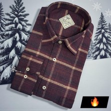 Eren Style Klasik %100 Cotton Uzun Kollu Terletmeyen Kışlık Flanel Gömlek (Regular Kalıp)