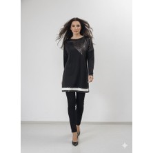 Nidam Butik Kadın Uzun Kollu Pulpayet Detay Bluz