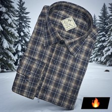 Eren Style Klasik %100 Cotton Uzun Kollu Terletmeyen Kışlık Flanel Gömlek (Regular Kalıp)
