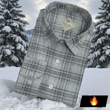 Eren Style Klasik %100 Cotton Uzun Kollu Terletmeyen Kışlık Flanel Gömlek (Regular Kalıp)