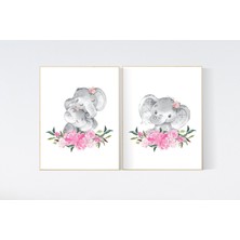 Ninastore Fil Desenli Çocuk Odası: Bohem Çiçekli Kız Odası Dekoru