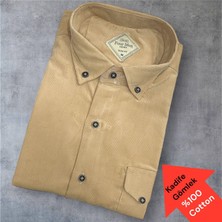 Eren Style Kadife %100 Cotton Pamuklu Uzun Kollu Terletmeyen Gömlek (Slim Fit Kalıp)
