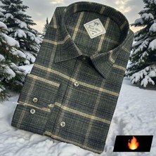 Eren Style Klasik %100 Cotton Uzun Kollu Terletmeyen Kışlık Flanel Gömlek (Regular Kalıp)