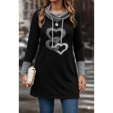 Arben Boutique Kadın Uzun Kollu Balıkçı Yaka Bağcıklı Iki Iplik Elbise