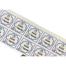 Güven 1 Yaşında Maşallah Nazar Boncuklu Sticker Tek Sayfa