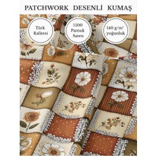 Fabricstown %100 Pamuk Saten Patchwork Kumaş – 155×100 cm – Dikiş ve Dıy Için