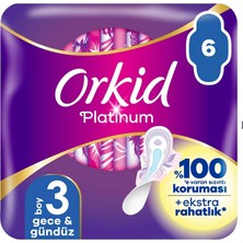 Orkid Platinum Hijyenik Ped Gece Tekli Paket 6'lı Hijyenik Ped