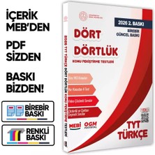 Karakutu Yayınları 2026 YKS-TYT MEBİ-OGM Dört Dörtlük Türkçe Pekiştirme Testi A4 Renkli Soru Bankası BASKI ÜCRETİ