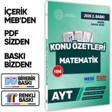Karakutu Yayınları 2026 YKS-AYT MEBİ-OGM Matematik Pratik Konu Özet Kitabı RENKLİ A4 Boyut Görsel Destekli BASKI ÜCRETİ