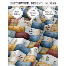 Fabricstown %100 Pamuk Saten Patchwork Kumaş – 155×100 cm – Dikiş ve Dıy Için