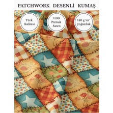 Fabricstown %100 Pamuk Saten Patchwork Kumaş – 155×100 cm – Dikiş ve Dıy Için