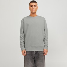 Jack & Jones Jack&Jones Star Basic Erkek Gri Bisiklet Yaka Sweatshirt