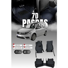 Stiloto Volkswagen Caddy (2004-2020) 7d Deri Havuzlu Oto Paspas | Tam Koruma,araca Özel & Hızlı Montaj