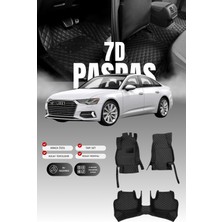 Stiloto Audi A6 (2018 ve Sonrası) 7d Deri Havuzlu Oto Paspas | Tam Koruma,araca Özel & Hızlı Montaj