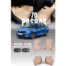 Stiloto Skoda Rapid (2013-2019) 7d Deri Havuzlu Oto Paspas | Tam Koruma,araca Özel & Hızlı Montaj