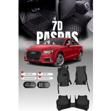 Stiloto Audi A3 Sedan (2012-2020) 7d Deri Havuzlu Oto Paspas | Tam Koruma,araca Özel & Hızlı Montaj