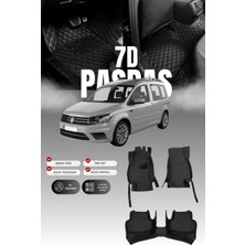 Stiloto Volkswagen Caddy (2004-2020) 7d Deri Havuzlu Oto Paspas | Tam Koruma,araca Özel & Hızlı Montaj