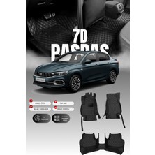 Stiloto Fiat Egea (2015 ve Sonrası) 7d Deri Havuzlu Oto Paspas | Tam Koruma,araca Özel & Hızlı Montaj