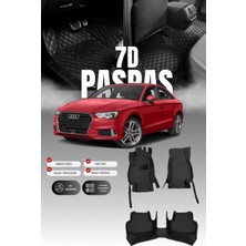 Stiloto Audi A3 Sedan (2012-2020) 7d Deri Havuzlu Oto Paspas | Tam Koruma,araca Özel & Hızlı Montaj